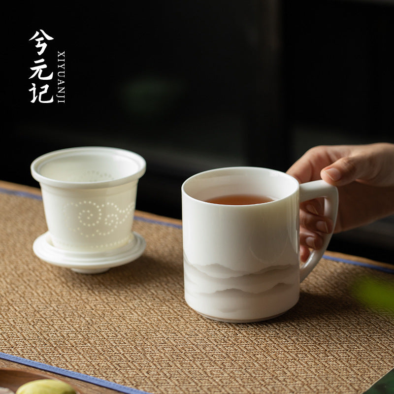 Flow Atelier | 德化羊脂玉瓷・墨山將軍杯禮盒